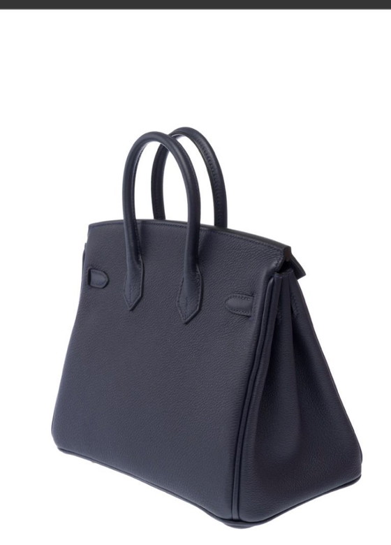 Image 1 of Sac HERMES Birkin 25 en Cuir Bleu Marine - 103352