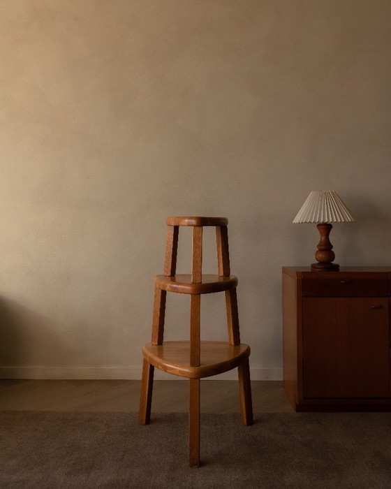 Image 1 of Tavolini laterali vintage in rovere - Mimiset in rovere massello anni '70