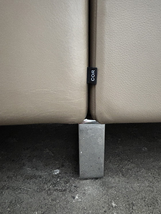 Image 1 of COR Conseta Designer Sofa Couch Corner Sofa Leather Taupe Original Price €20,000