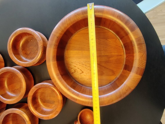 Image 1 of Digsmed Danimarca, set di ciotole per insalata, teak