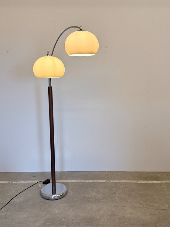 Dijkstra double arc Floor lights | 1970s – Metal, Chrome (photo 6 of 16)
