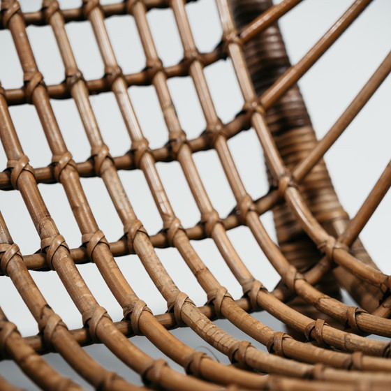 Image 1 of Tito Agnoli B4 Bonacina Coppia Di Poltrone Rattan Mid-Century Design 1950’s