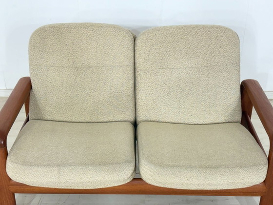 Image 1 of Divano Dyrlund in teak stile metà secolo | Divano a 2 posti in legno massello | Classico del design