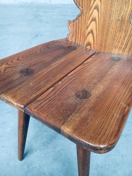 Image 1 of Set di sedie tirolesi in stile brutalista di metà secolo, Polonia anni '60