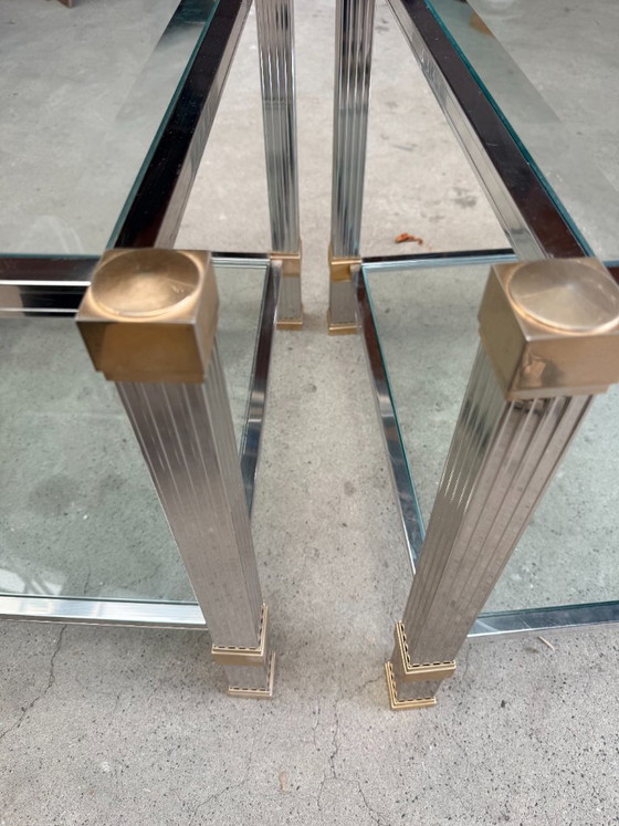 Vintage Pierre Andel Paris Coffee Table (stock: 2) – Pierre Vandel, Glass, Metal (photo 8 of 8)