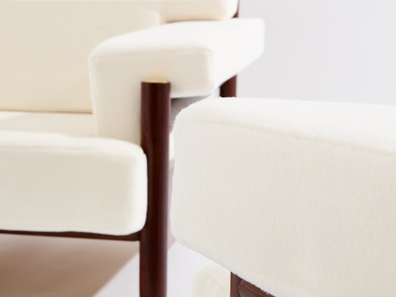 Image 1 of Par de sillones Carlo De Carli en palisandro, latón y cuero, 1966