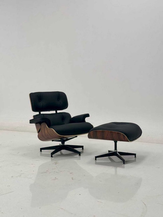 Image 1 of Herman Miller Charles en Ray Eames voor Lounge Chair met voetenbank