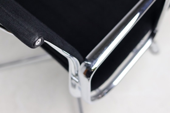 Image 1 of Set of six Vitra Eames EA 108 black, swivel, chairs..