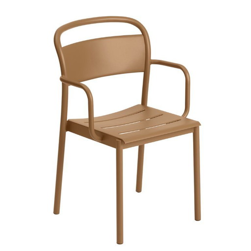 3 x Muuto Linear Stahl-Sessel, Farbe: Gebranntes Orange