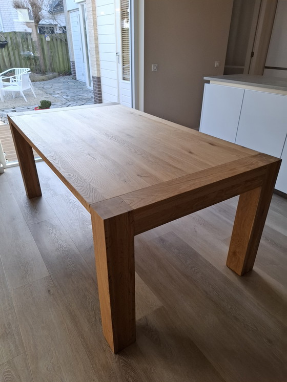 Image 1 of Solid Steamed Oak Dining Table