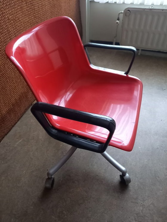 Silla de oficina Tecno, roja, Sillas de oficina, Plástico, Metal, Rojo, Design (foto 5 de 5)