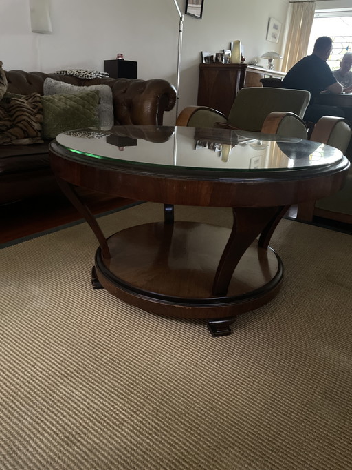 Salontafel met glasplaat