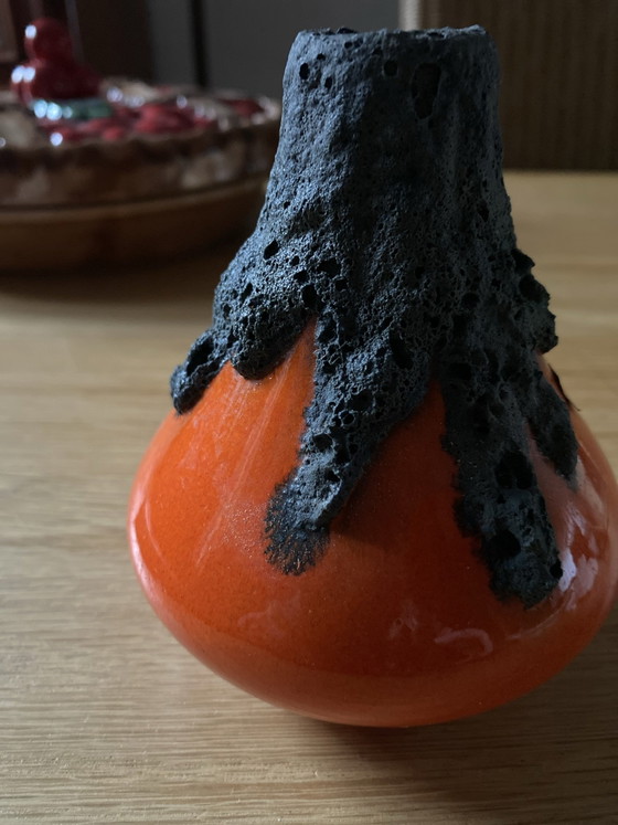 Roth Keramik Fat Lava Vaas Jaren 60 Design, Vazen, Keramiek, Zwart (foto 6 van 7)