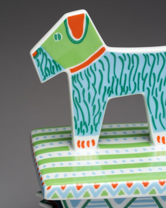 Image 1 of Postmoderne Rosenthal Studio-Line Künstler-Deckelbox Nr. 2 von Laura Fiume, Deutschland