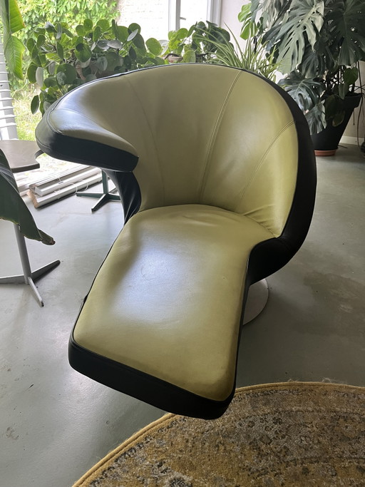 Leolux Parabolica Sessel – fauteuils, Leather, Metal
