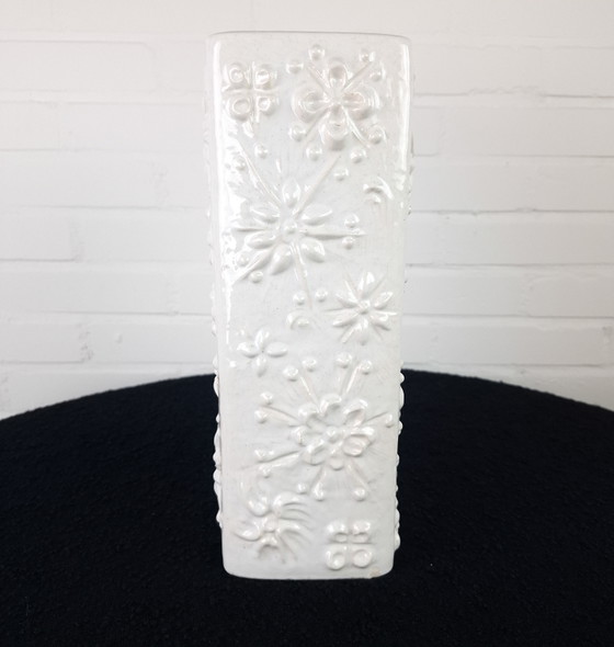 Vintage Scheurich Vase Kosmos Sputnik White Glazed Ceramic 1970s West Germany Model 263-31 (photo 3 of 9)