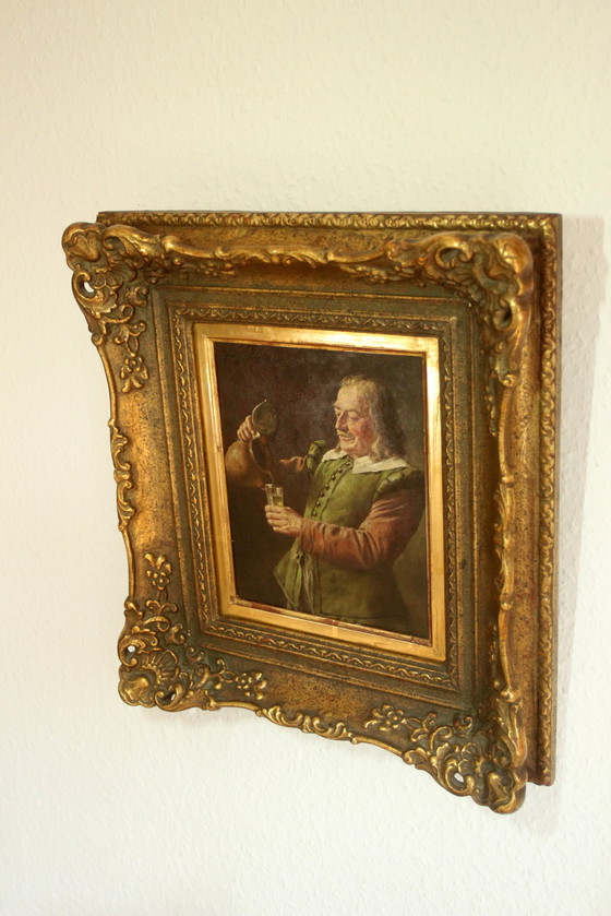 Image 1 of Dipinto: Degustazione di vini - Fritz Wagner, pittore di genere 1896-1939