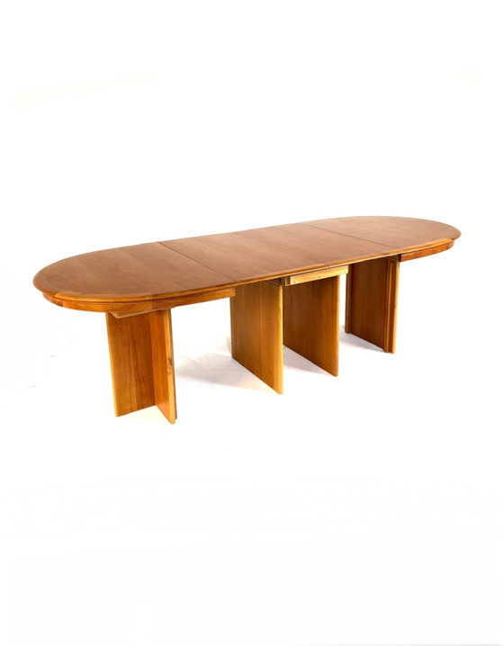 Vintage XXXL extendable teak dining table '80s (350cm!), Wood, Metal, Brown (photo 15 of 15)
