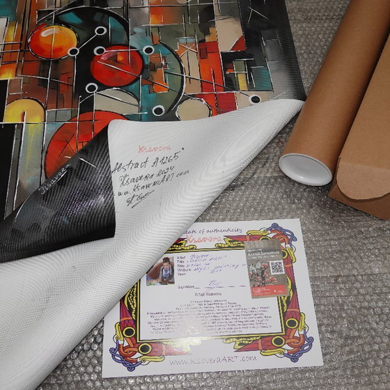 Image 1 of  Cubism A1353 - abstract painting on XXL canvas