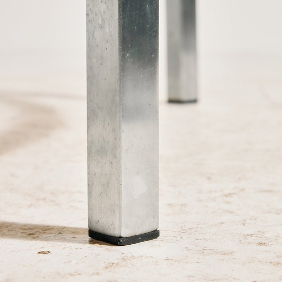 Image 1 of MK11840 Steel coffee table with stone top by Edel Hegedal for L. Hjorth