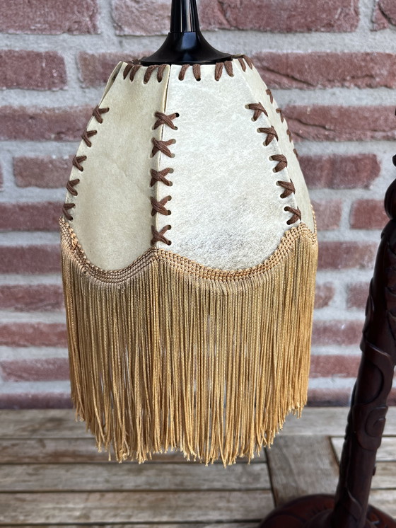 Image 1 of Lámpara antigua china de caoba con forma de dragón (1920-1930)