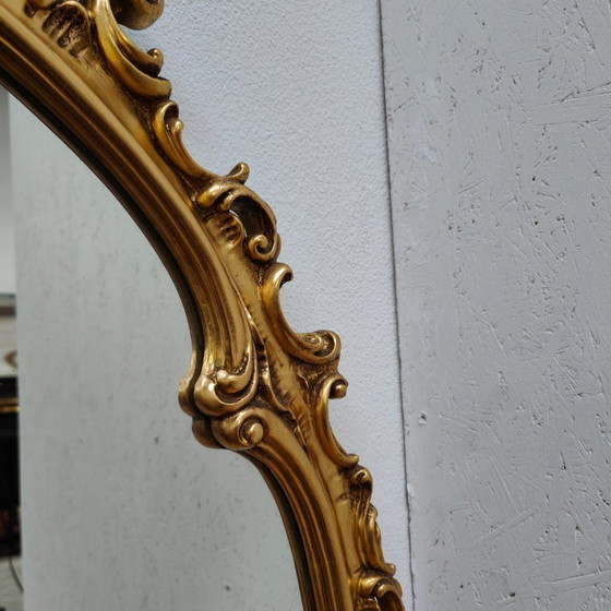 Image 1 of Grand miroir sur pied de style baroque et rococo, miroir de cheminée