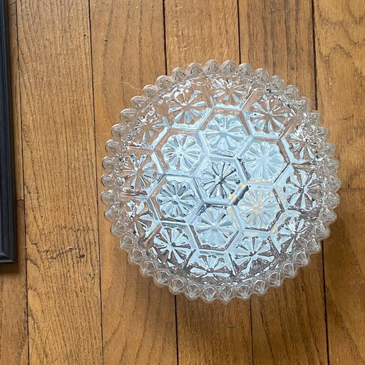 Kleine Vintage-Wandleuchte aus Antikglas, Deckenleuchte, Durchmesser 19 cm