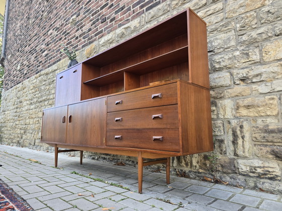 Dressoirs Highboard jaren 60 Teak Mid Century jaren 70 Vintage Kast Vitrine – Wood (photo 4 of 12)