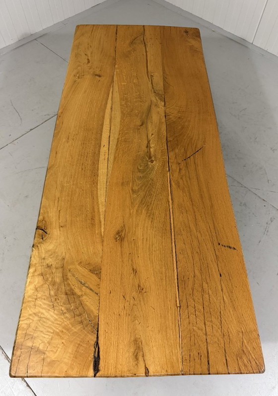 Image 1 of Brutalist robust hardwood coffee table 1960s