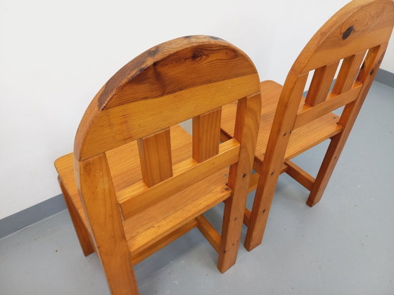 Image 1 of Pair of vintage pine chairs from the 70s/80s