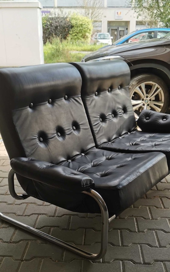 Image 1 of Divano in pelle Borkum Ikea Svezia anni '70 Bauhaus