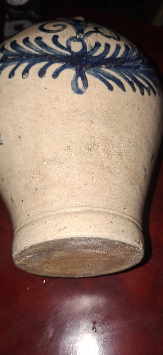 Brocca in Gres con Smalto al Sale e Pittura Blu Cobalto – Vasi, Ceramic (photo 3 of 5)