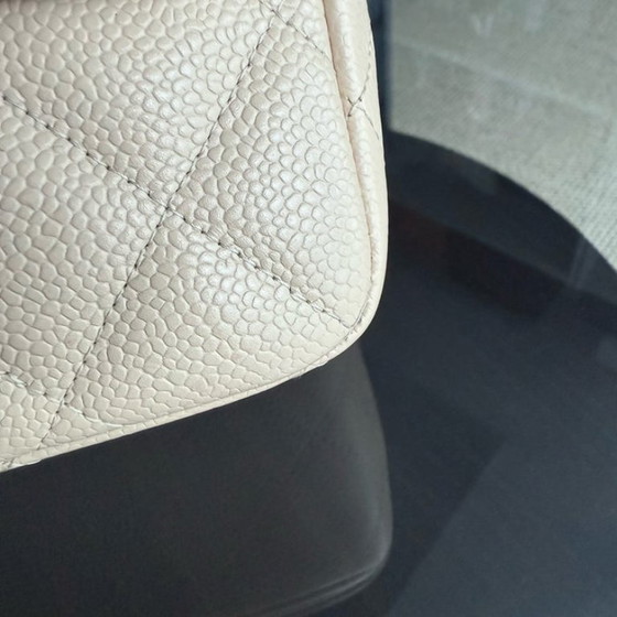Image 1 of Chanel Classic Flap Jumbo - Caviar Quilted Grained Calfskin Lichtbeige Goudkleurige Hardware Serie 13