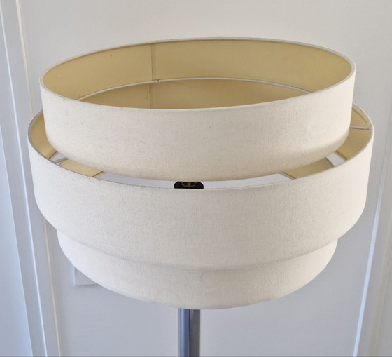 Lampada da terra, Dutch Design -Van der Hegge- bianca con cromo – Lampade da terra, Metallo, Tessile (photo 3 of 14)