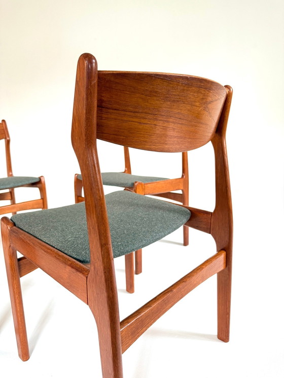 Image 1 of Set van 4 gerestaureerde Deense eetkamerstoelen ‘60