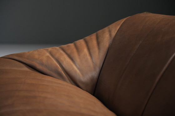 Image 1 of Prachtige vintage Ringo Sofa in leer van Gerard Van Den Berg voor Montis 1979