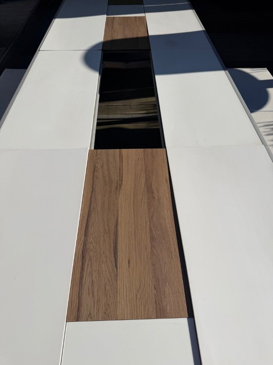 Exceptional extendable outdoor table + 2 stainless steel benches with marine upholstery - Design by (photo 7 of 12)