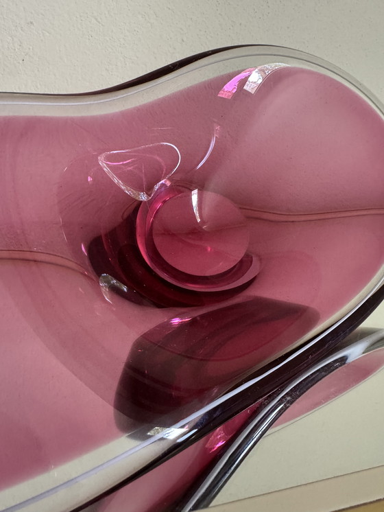 Image 1 of Paul Kedelv Scandinavisch geblazen glazen schaal uit de jaren 50