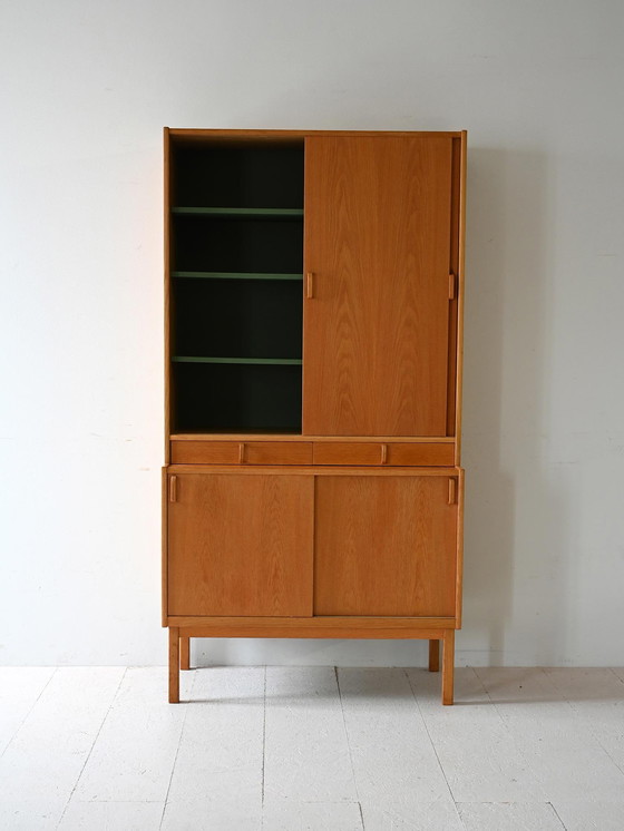 Image 1 of Scandinavische teak kast van Bodafors met schuifdeuren