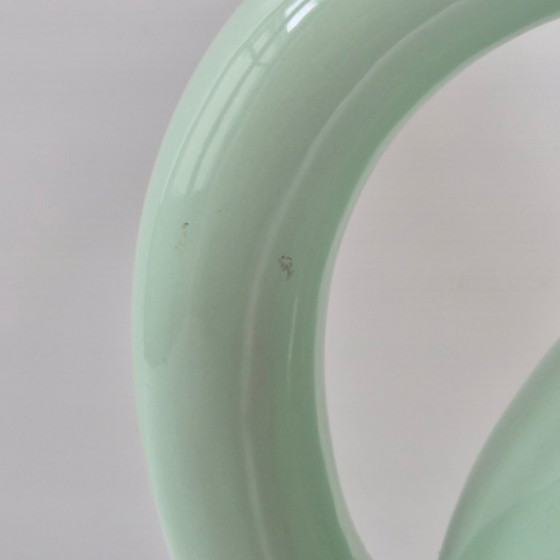 Image 1 of BELANGRIJKE VAAS UIT DE JAREN 60, KANVORMIG, RICARD KERAMIEK, CELADON KLEUR, JAREN 60