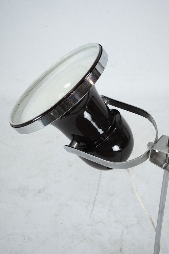 Vintage Italian Mid-Century Modern Adjustable Desk Lamp, 1960s, Table lamps, Chrome, Silver (photo 11 of 12)