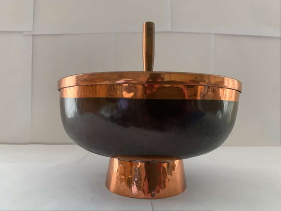 Image 1 of Hans Przyrembel Lidded Box Bonbonniere Marianne Brandt Alfred Lipovec Bauhaus Copper