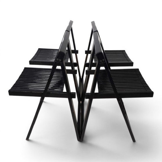 Image 1 of Set of 4 Aldo Jacobi Trieste Folding Chairs for Bazzani, 1960