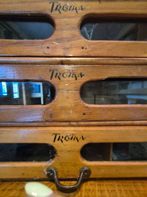 Troïka haberdashery cabinet from the 1930s – Chest of drawers, Wood (photo 4 of 5)