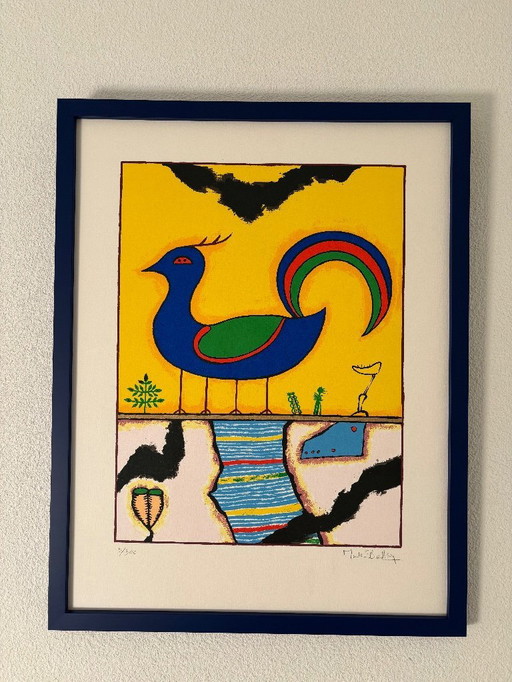Sérigraphie Martin Bradley Blue Bird
