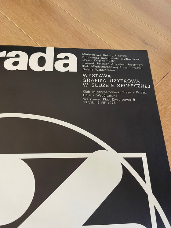 Image 1 of J.Tylman, Icograda, 1976, affiche d'exposition originale d'époque