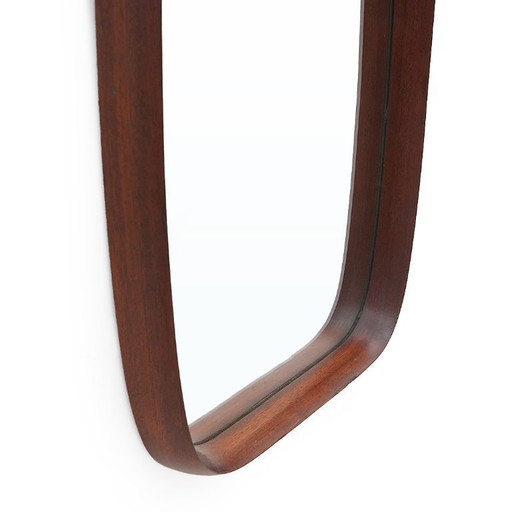 Wall mirror with rectangular teak frame, 1960s