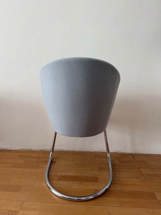 4 sedie Artifort Megan azzurre – Sedie da pranzo, Metal, Textile (photo 3 of 6)