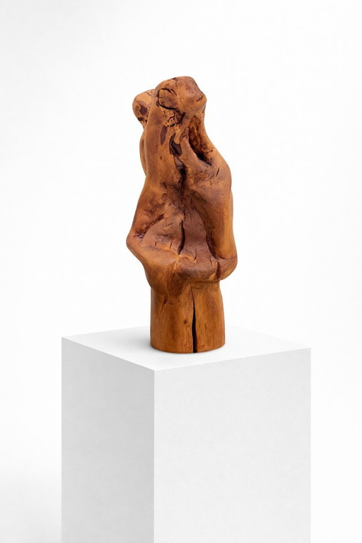 Vintage wooden statue sculpture