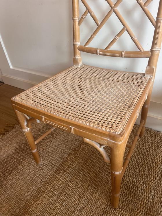 Image 1 of 4 ‘Faux Bamboo’ Chippendale Jonathan Adler stoeken